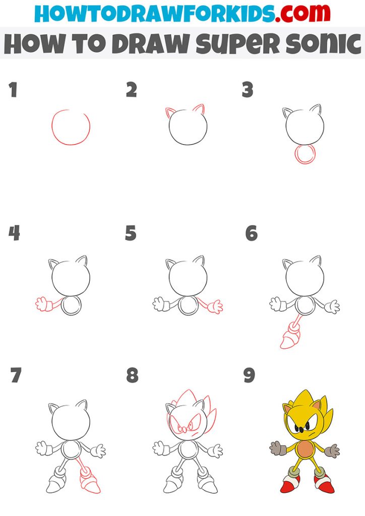 How to Draw Super Sonic: Step-by-Step Guide for Beginners - Bloomsies