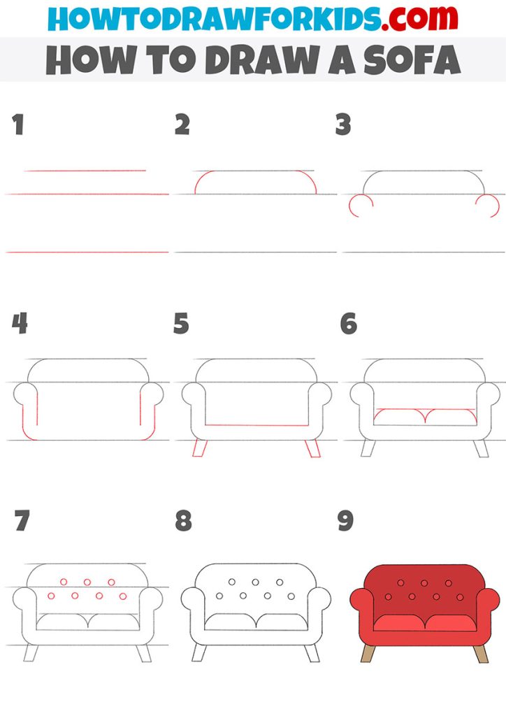 How to Draw a Couch: A Step-by-Step Guide for Beginners - Bloomsies