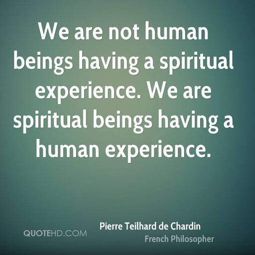 we are spiritual beings having a human experience