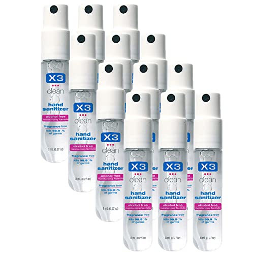 X3 Clean Alcohol-Free Hand Sanitizer Spray 12-Pack