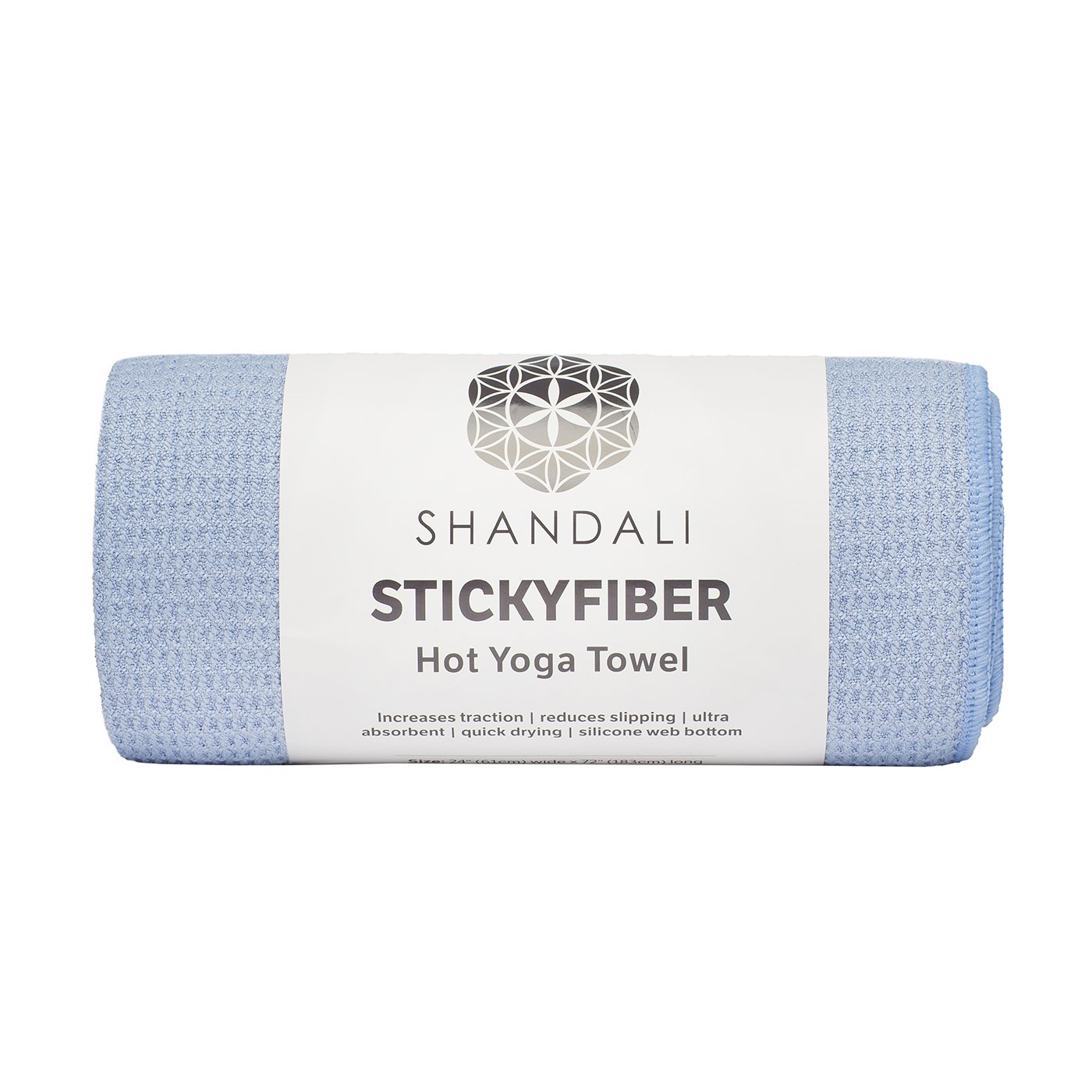 Shandali StickyFiber Blue Hot Yoga Towel