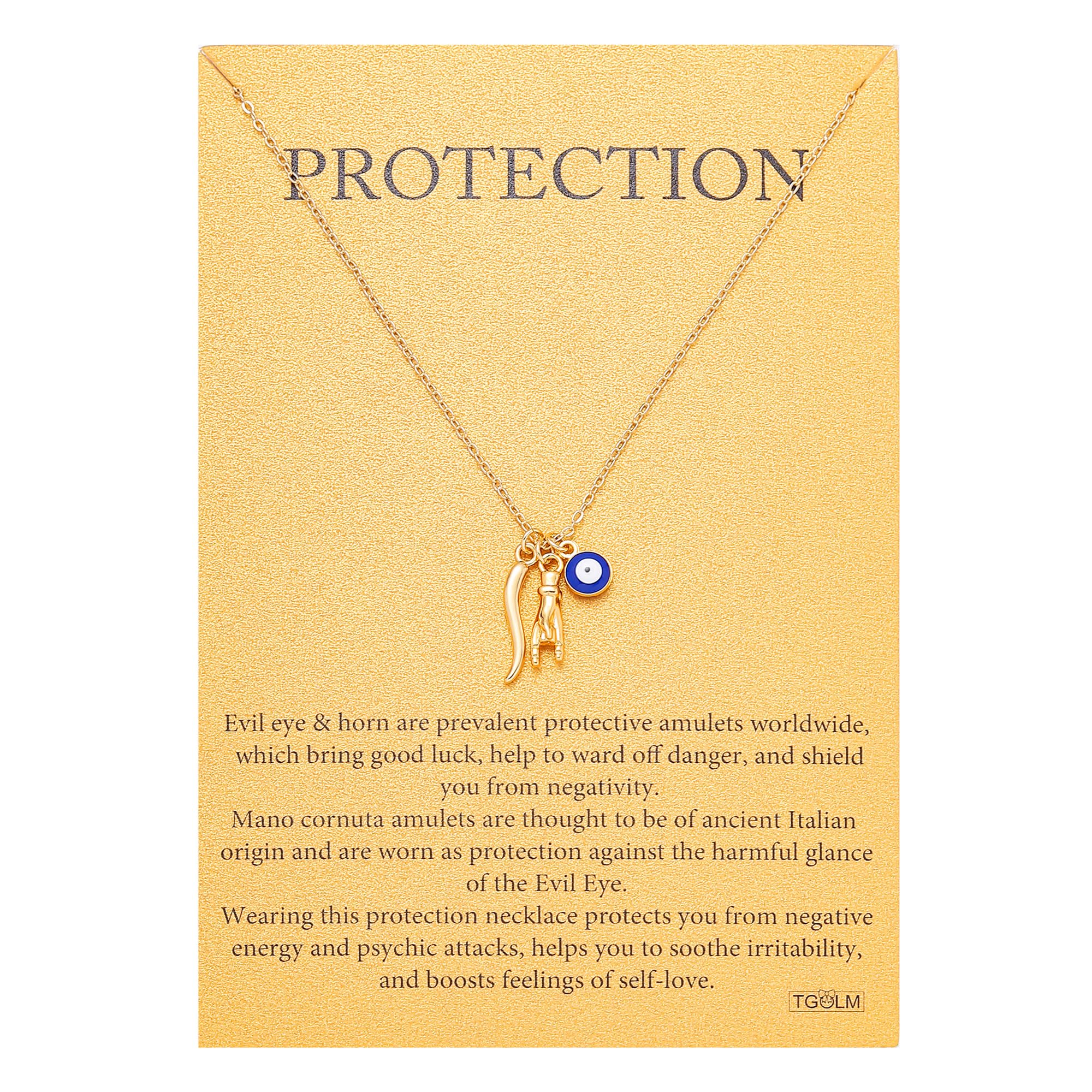 Evil Eye & Horn Protection Necklace